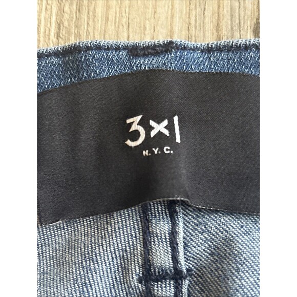 3 X 1 Leia Cotton/Tencel Wide Leg Side Slit Light Wash Jeans Made In USA Size 29 - Picture 8 of 9